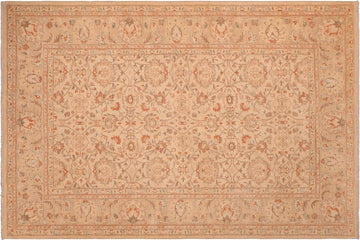 handmade Transitional Kafkaz Chobi Ziegler Beige Tan Hand Knotted RECTANGLE 100% WOOL area rug 6 x 9